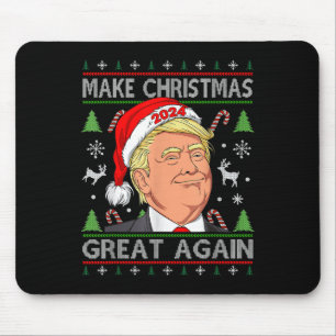 Tapis De Souris Drôle Trump 2024 Rendre la grandeur de Noël moche