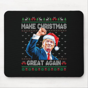 Tapis De Souris Drôle Trump 2024 Rendre Noël super à nouveau laid
