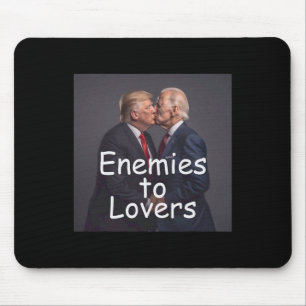 Tapis De Souris Drôle Trump Et Biden S'Embrasser