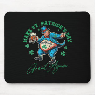Tapis De Souris Drôle Trump Jour de la Saint Patrick Boire Irlanda