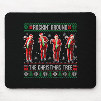 Tapis De Souris Drôle Trump Rockin Around The Christmas Tree Moche