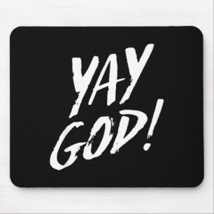 Tapis De Souris Drôle Yay Dieu Graphique Jésus Christianisme Gif