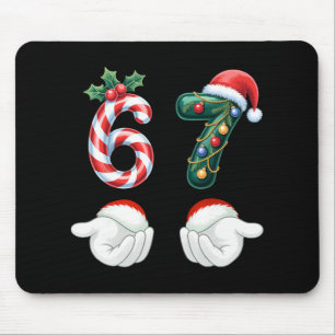 Tapis De Souris Drôles de 67 Pyjamas de Noël Six Sept Mème 6 7 Elf