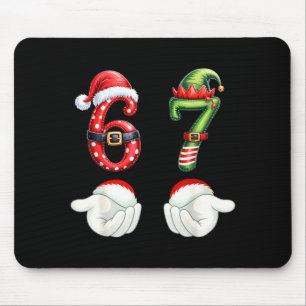 Tapis De Souris Drôles de 67 Pyjamas de Noël Six Sept Mème 6 7 Elf