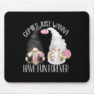 Tapis De Souris Drôles de Cadeaux de Mariage avec des Gnomes Migno