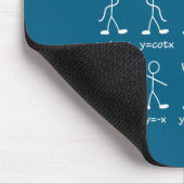 Tapis De Souris Drôles de figures bâtonnets de graphique de maths (Coin)