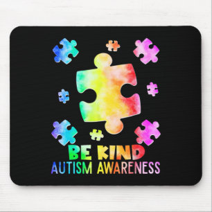 Tapis De Souris Drôles Soyez Gentils Pièces de Puzzle Tie Dye Sens