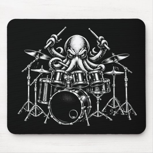 Tapis De Souris Drum Playing Octopus (Devant)
