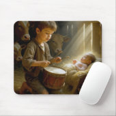 Tapis De Souris Drummer Boy with Baby Jesus in a Manger (Avec souris)
