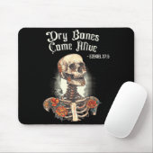Tapis De Souris Dry Bones Come Alive Skeleton Floral Christian Hal (Avec souris)