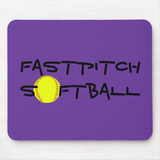 Tapis de souris du base-ball de Fastpitch (Devant)