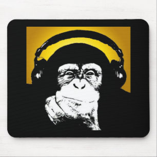 Tapis de souris du DJ de singe