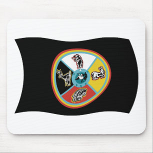 Tapis de souris du drapeau de la tribu de Sault St
