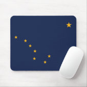 Tapis de souris du drapeau de l'Alaska (Avec souris)