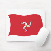 Tapis de souris du drapeau de l'île de Man (Avec souris)