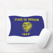 Tapis de souris du drapeau de l'Oregon (Avec souris)