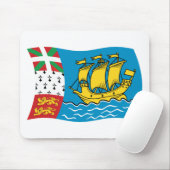 Tapis de souris du drapeau de Saint-Pierre-et-Miqu (Avec souris)