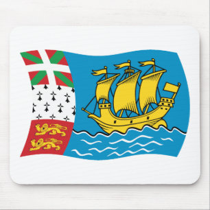 Tapis de souris du drapeau de Saint-Pierre-et-Miqu