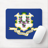 Tapis de souris du drapeau du Connecticut (Avec souris)