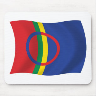 Tapis de souris du drapeau du peuple Sami