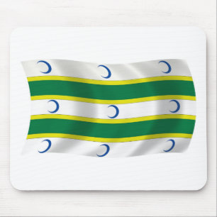 Tapis de souris du drapeau du Turkménistan