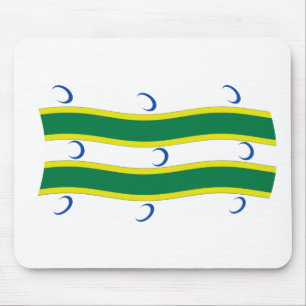 Tapis de souris du drapeau du Turkménistan