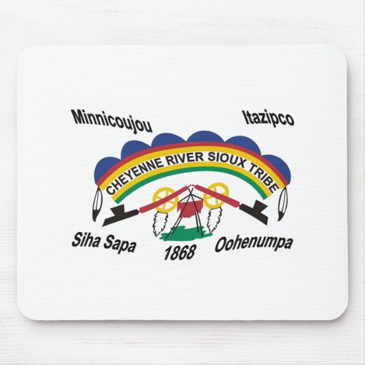 Tapis de souris du drapeau sioux de la rivière Che (Devant)