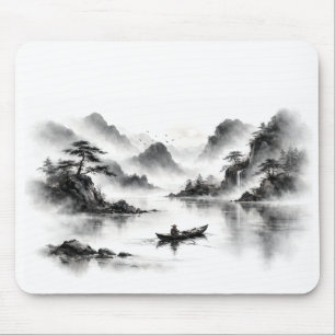 Tapis de souris du lac brumeux