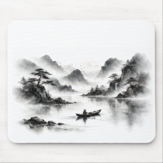 Tapis de souris du lac brumeux