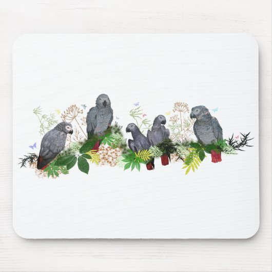 Tapis de souris du parti Gray Parrot (Devant)