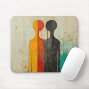 Tapis De Souris Dualité – Figures humaines abstraites en contraste