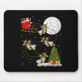 Tapis De Souris Duck Santa Sleigh Flying Funny Magical Christmas P (Devant)