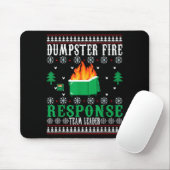 Tapis De Souris Dumpster Fire Resnse Team Leader Christmas Ugly Sw (Avec souris)