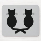Tapis De Souris Duo de chat noir - Mousepad (Devant)