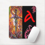 TAPIS DE SOURIS DURENDAL, ÉPÉE ROMANTIQUE ET MONOGRAMME ANGEL (Avec souris)