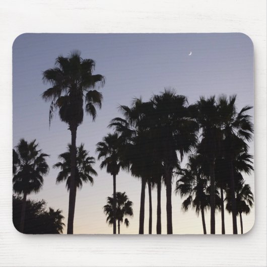 Tapis De Souris Dusk avec palmiers Scène tropicale (Devant)