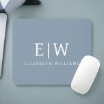 Tapis De Souris Dusty Blue minimaliste moderne Monogramme élégant<br><div class="desc">Découvrez notre Dusty Blue Minimalist Modern Monogram Elegant Collection : Elevez votre style avec une sophistication sobre et un charme intemporel. Notre collection présente des motifs minimalistes dans une teinte bleu roux apaisante, rehaussée d'élégants monogrammes adaptés à votre goût personnel. De la papeterie raffinée aux accessoires polyvalents, chaque pièce de...</div>