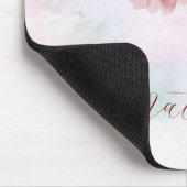 Tapis De Souris Dusty mignon nom monogramme fleur girly rose scrip (Coin)