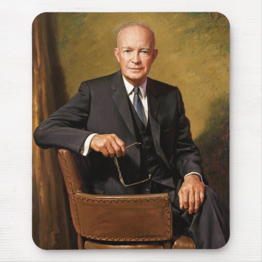 Tapis De Souris Dwight Eisenhower Président Portrait de la Maison  (Devant)