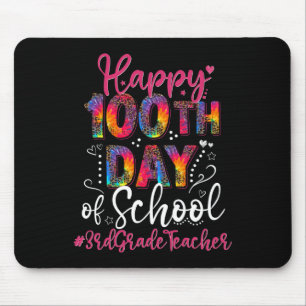 Tapis De Souris Dye Leopard Joyeux 100e Jour De L'École 3e Année