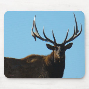 Tapis De Souris E27 Wapiti Cerf Cornu Silhouette