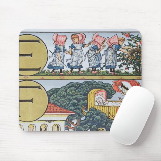 Tapis De Souris E-F, d'un alphabet basé sur des comptines (Avec souris)