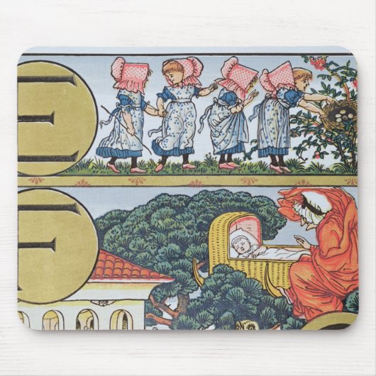 Tapis De Souris E-F, d'un alphabet basé sur des comptines (Devant)
