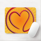 Tapis De Souris e m a i i l 4 o u | radiale jaune (Avec souris)