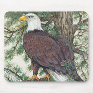 Tapis De Souris Eagle chauve sur la branche