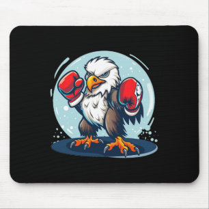 Tapis De Souris Eagle combat avec des gants de boxe pour un Cool