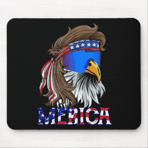 Tapis De Souris Eagle Mullet Sungles Merica 4 juillet Amérique