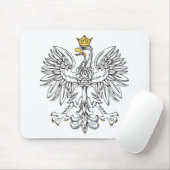 Tapis De Souris Eagle polonais avec la couronne d'or (Avec souris)
