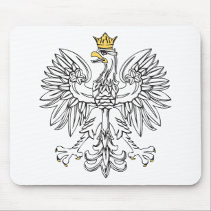 Tapis De Souris Eagle polonais avec la couronne d'or