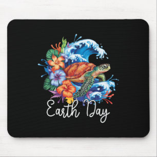 Tapis De Souris Earth Sea Turtle Art Jour des terres 2025 Restaure